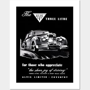1952 ALVIS THREE LITRE - advert Posters and Art